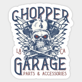 Chopper Garage Sticker